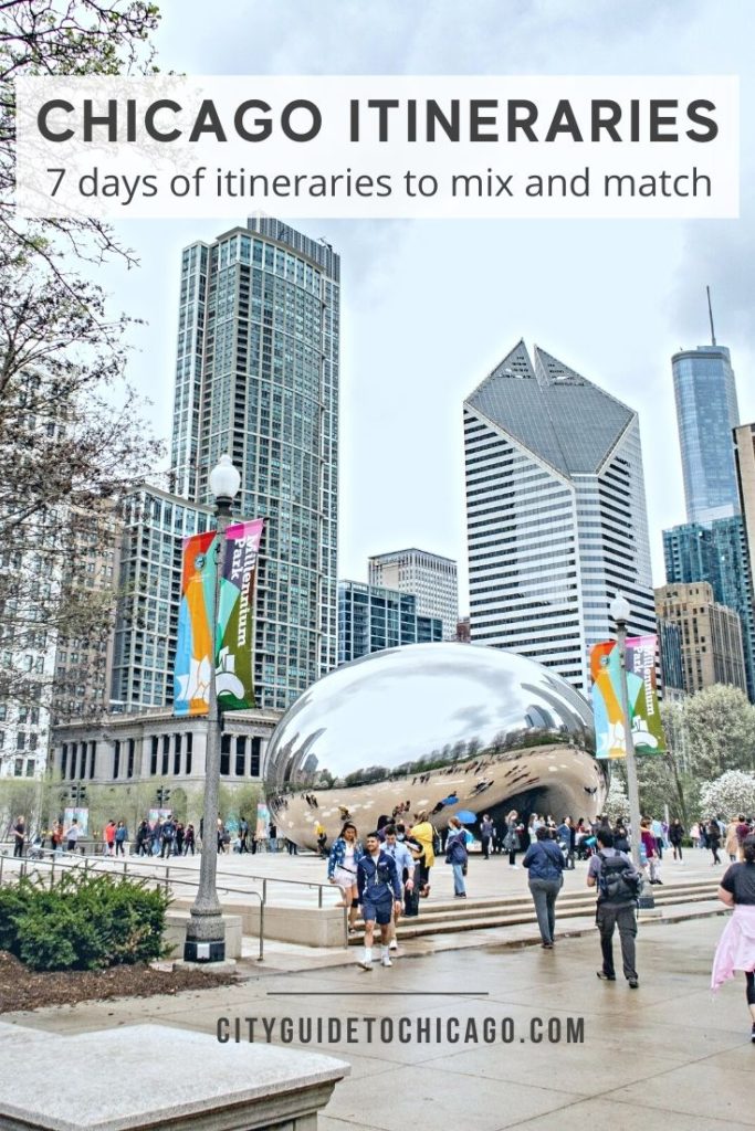A Chicago itinerary with seven days of sightseeing, museums, activities, and restaurants that can be mixed and matched based on your interests.