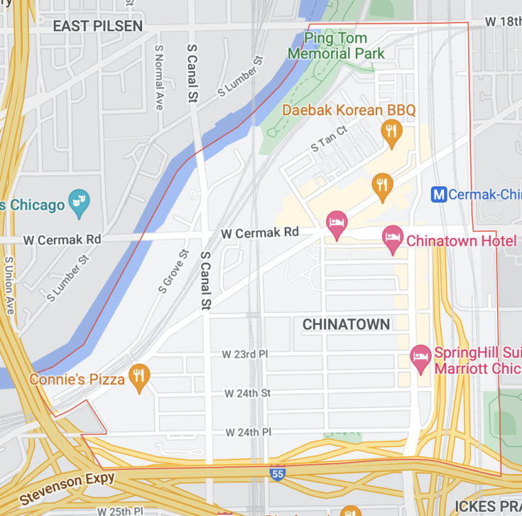 Chinatown Chicago Map 735x726 